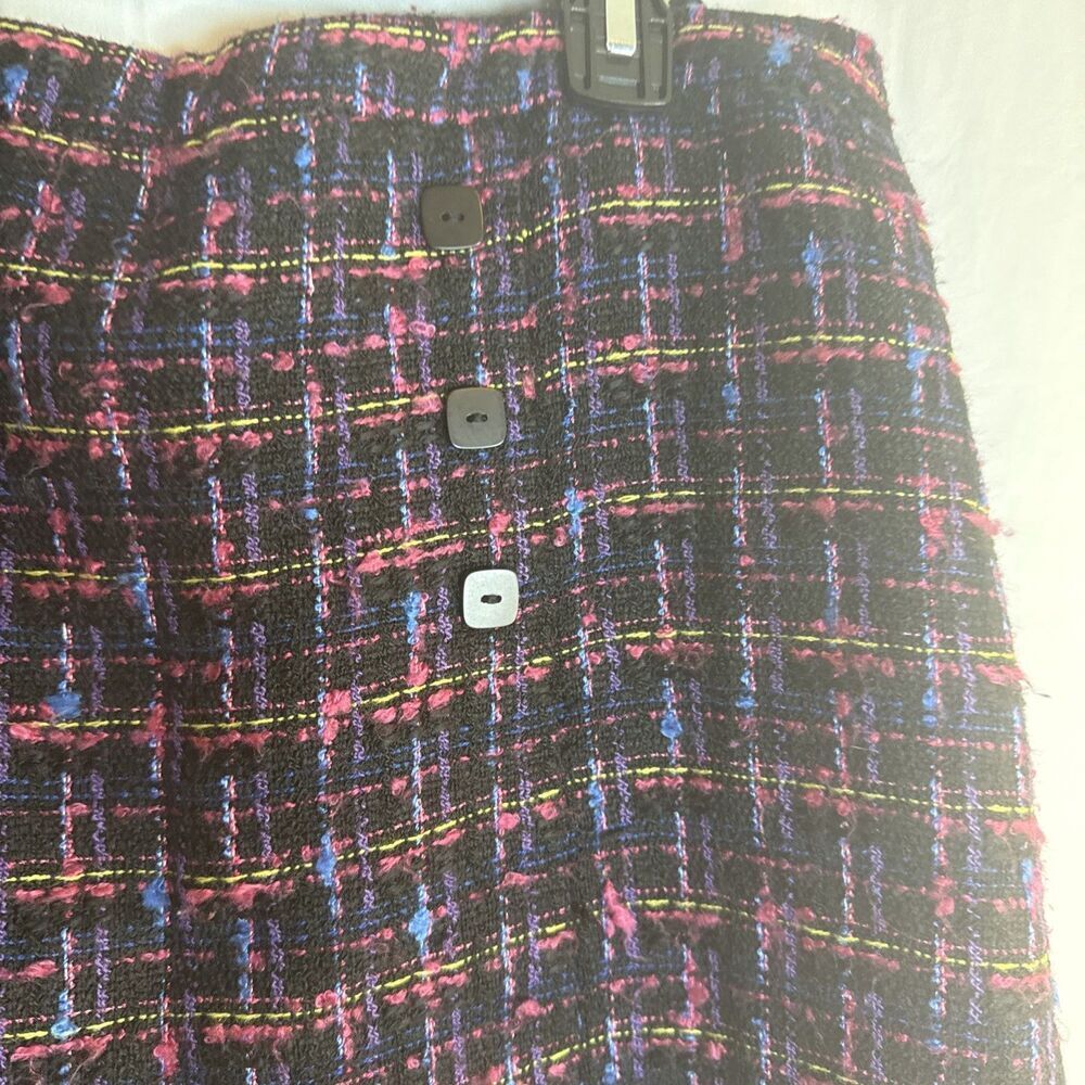 Oscar Oscar De La Renta Colorful Skirt Size 14 Petite Preowned - Picture 6 of 16